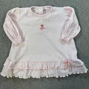 Lyda Baby Ballerina Ruffle Dress Size 6/9 Months Bow Pink